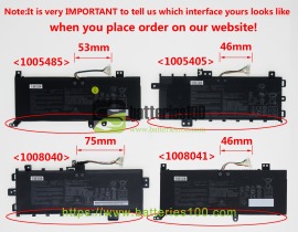  Batteries for asus x512ua (7.3v or 7.6V 4110mAh) image 1